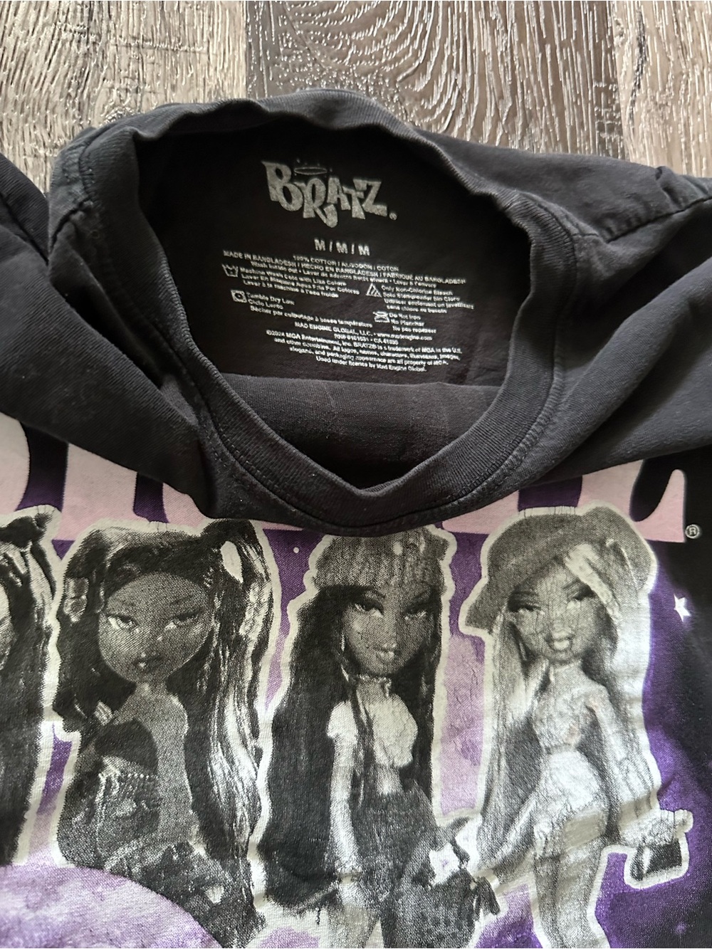 Y2K BRATZ 'Passion 4 Fashion' Graphic Tee - Black & Purple - Picture 3 of 4